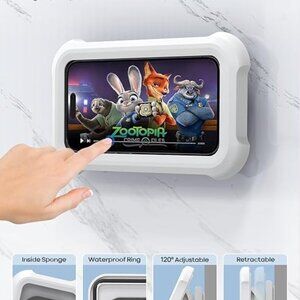 Dolido Shower phone Holder Waterproof 480* Rotatable Adjustable